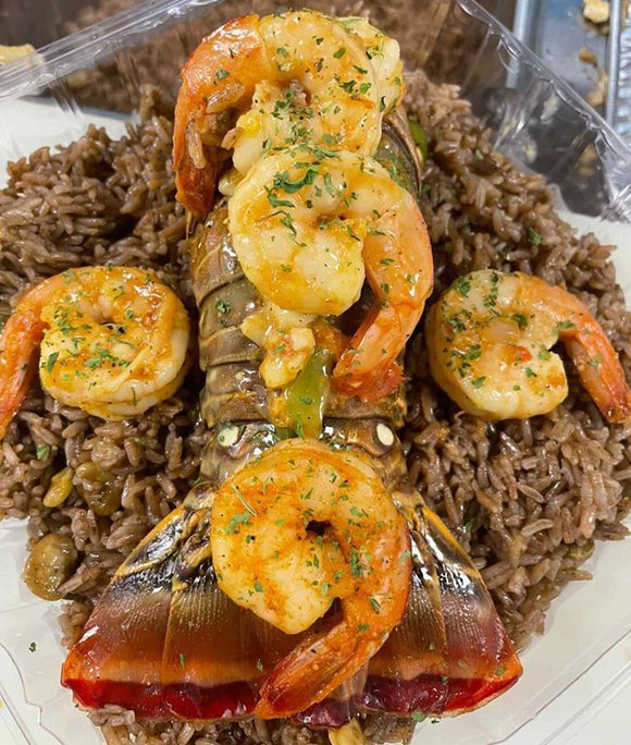 LOBSTER TAIL AND SHRIMP DINNER